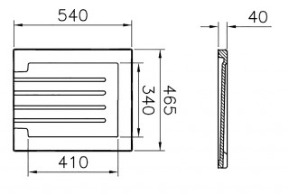 Ceramic Drainer Line Drawing