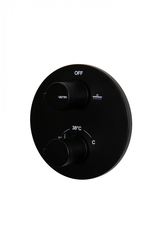 DICM0448Timea Black Two Outlet Concealed Shower Valve